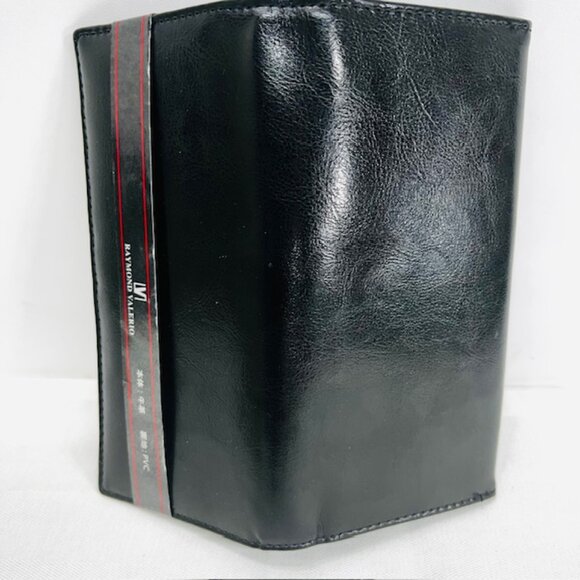 NEW WITH TAG RAYMOND VALERIO ITALY BLACK LEATHER FOR MONEY /CARD HOLDER (W84) - Picture 4 of 6